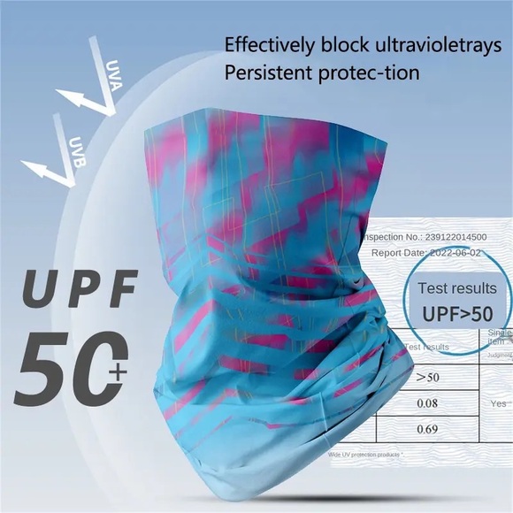 H.T. Bandana Seamless Protector Gaiter Polar Neckwear Derlay Multi - Picture 6 of 15